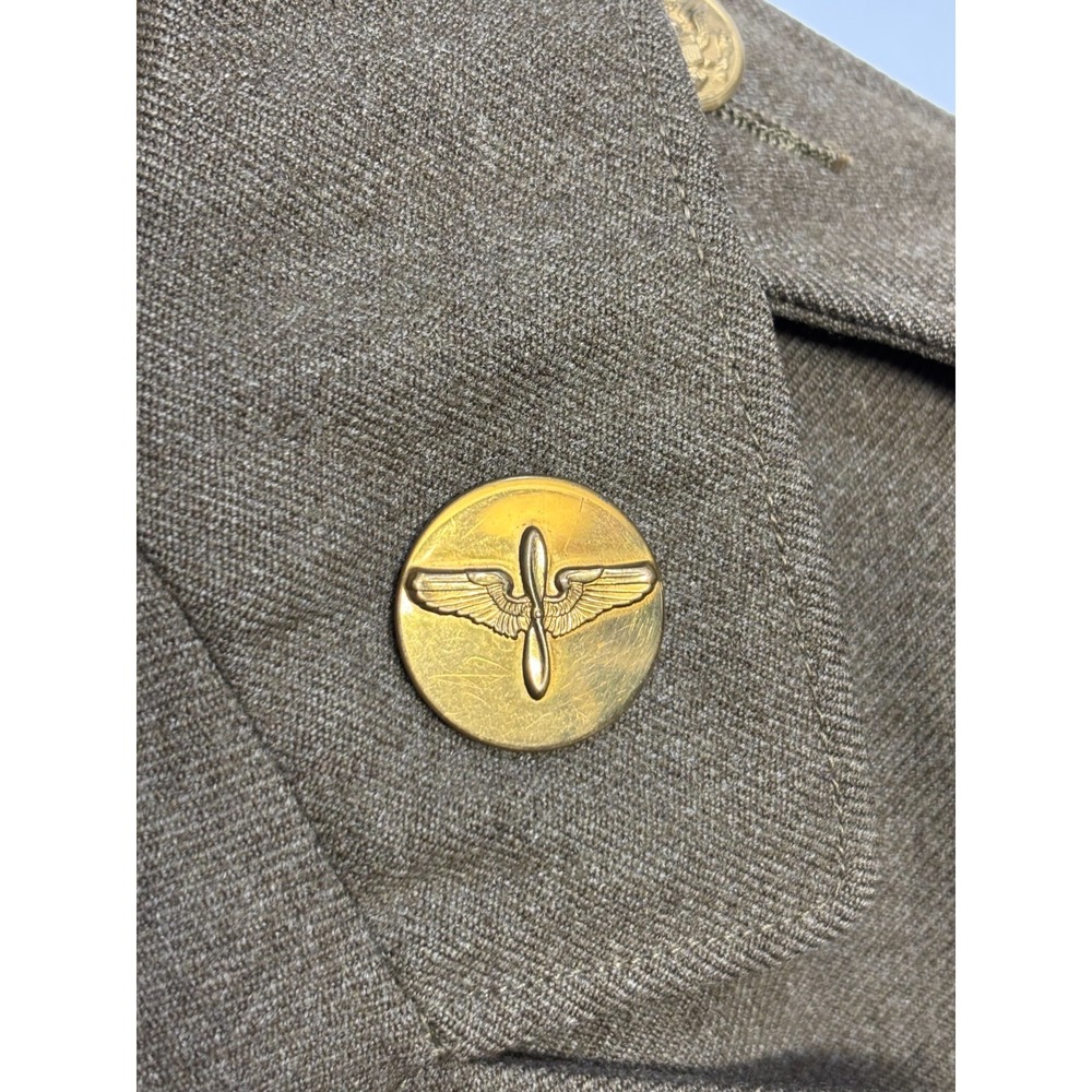 US‎ Army Air Force Uniform Jackets Brown 1940s Patches Original 40R Vintage - Picture 8 of 16